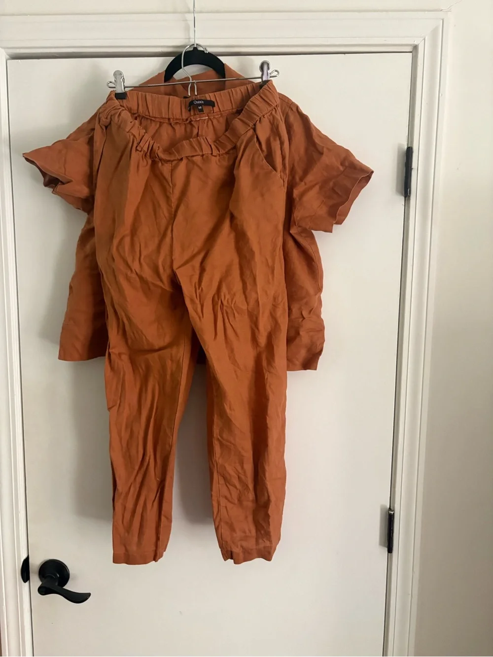 Quince 100 percent linen terracotta set